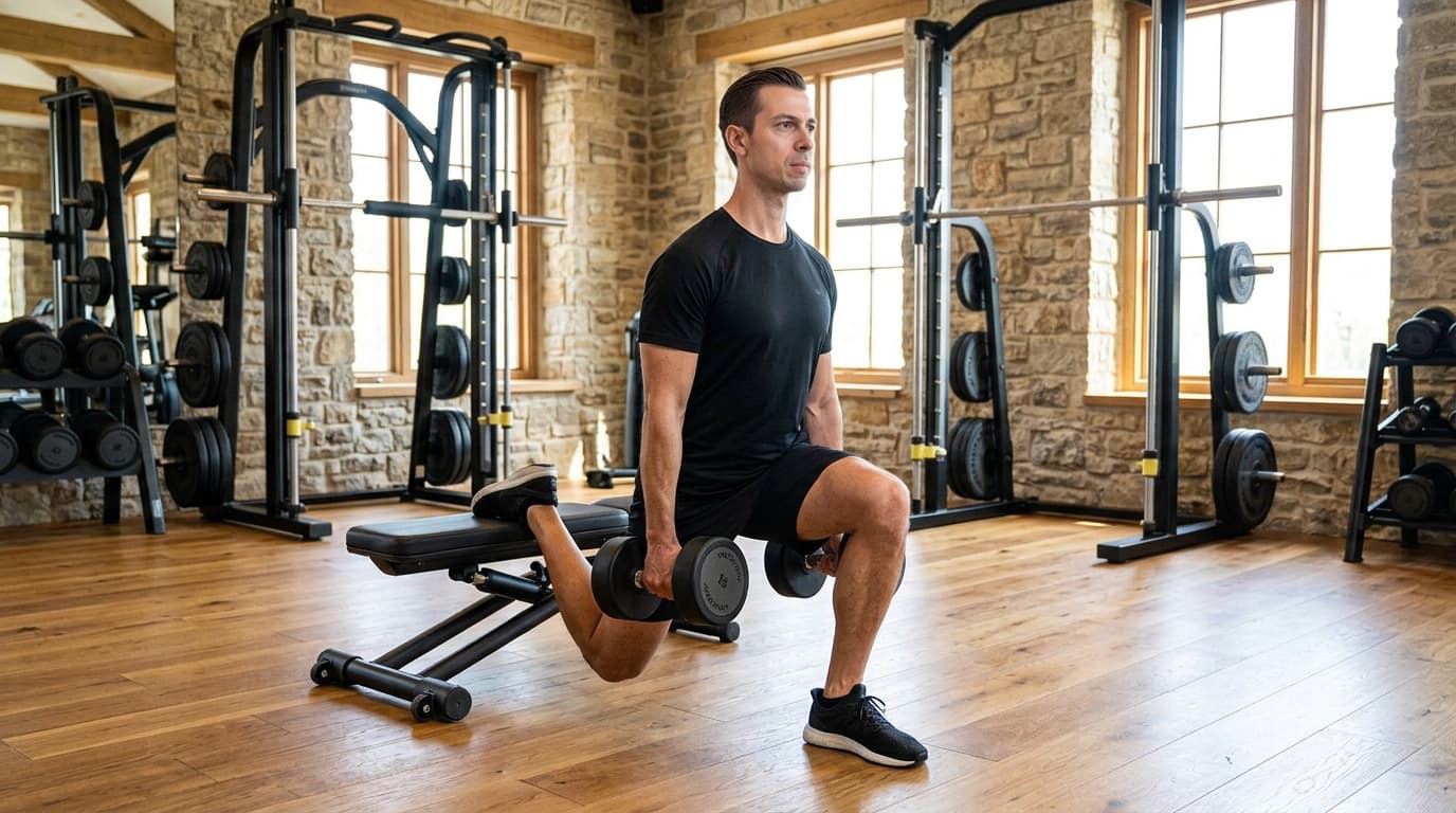 Bulgarian split squat for unilateral leg strength